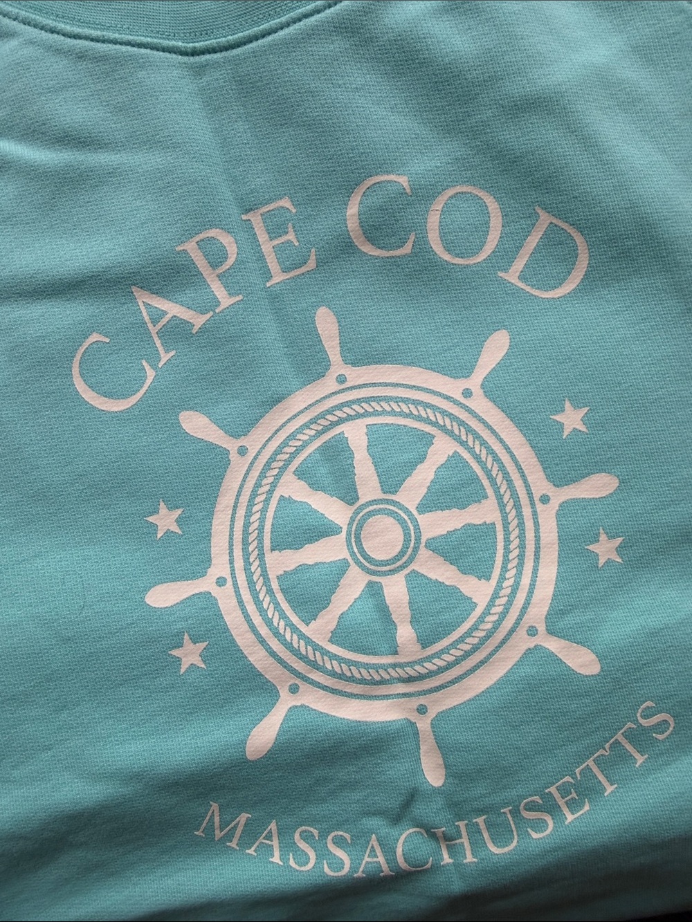 J. Crew Light Blue/Aqua Cape Cod Graphic Sweatshirt